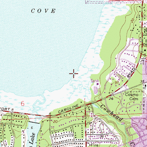 Topographic Map of Cowhead Creek, FL