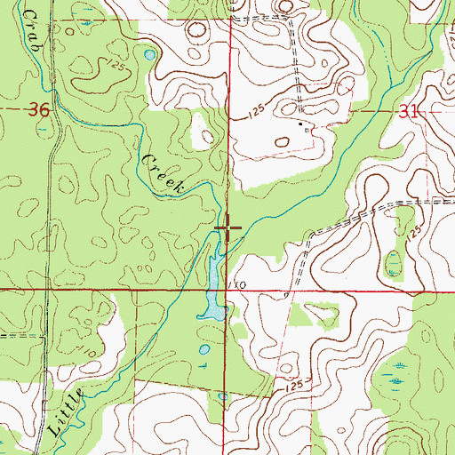 Topographic Map of Crab Creek, FL