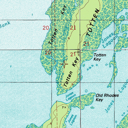 Topographic Map of Crane Creek, FL