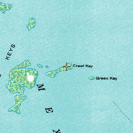 Topographic Map of Crawl Key, FL