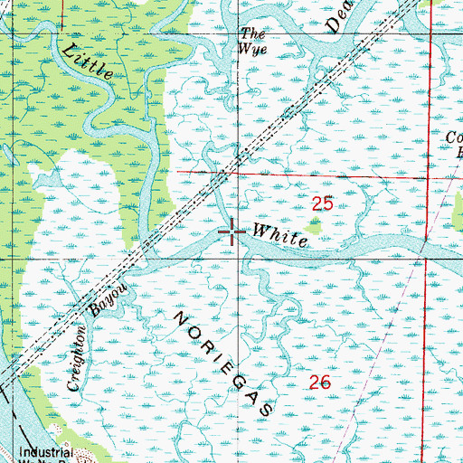 Topographic Map of Creighton Bayou, FL