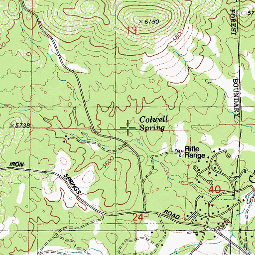 Topographic Map of Cowell Spring, AZ