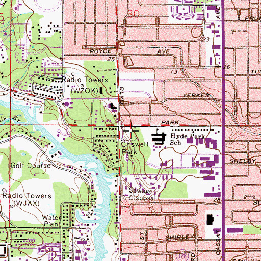 Topographic Map of Criswell Park, FL