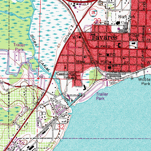 Topographic Map of Cromartie School (historical), FL