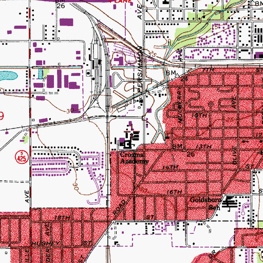 Topographic Map of Crooms Academy of Information Technology, FL