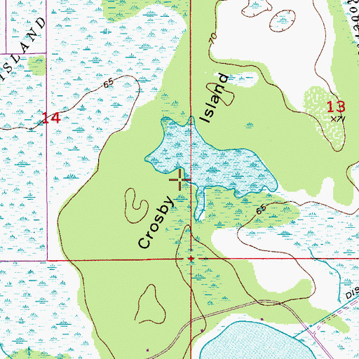 Topographic Map of Crosby Island, FL