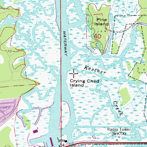 Topographic Map of Crying Child Island, FL