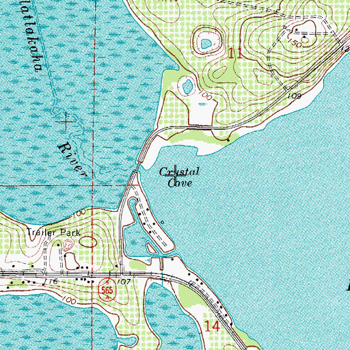 Topographic Map of Crystal Cove, FL
