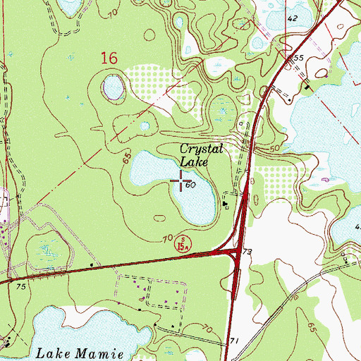 Topographic Map of Lake Crystal, FL
