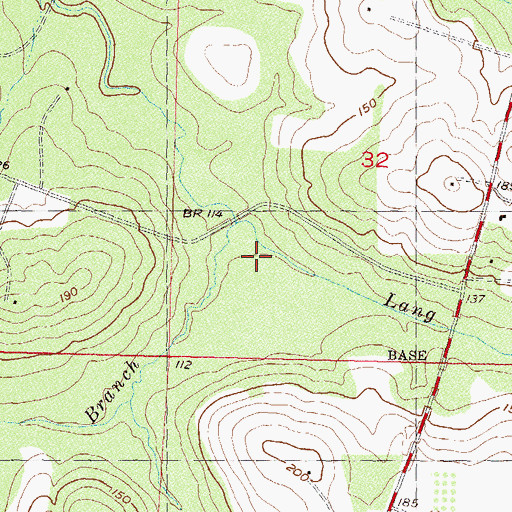 Topographic Map of Cuba Branch, FL