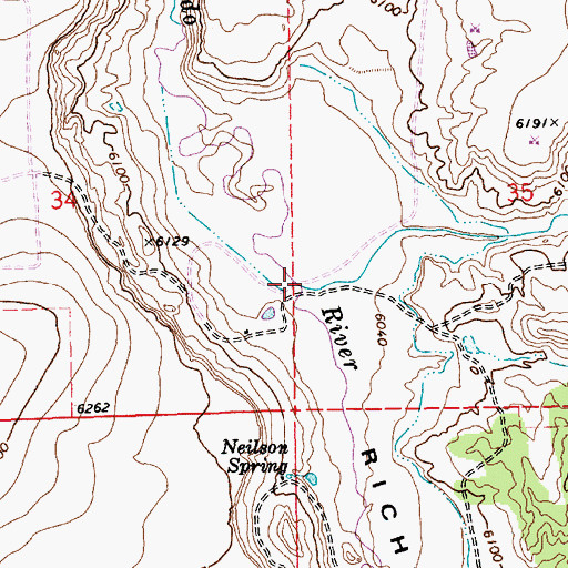 Topographic Map of Coyote Creek, AZ