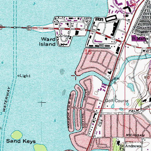 Topographic Map of Curlew Creek, FL