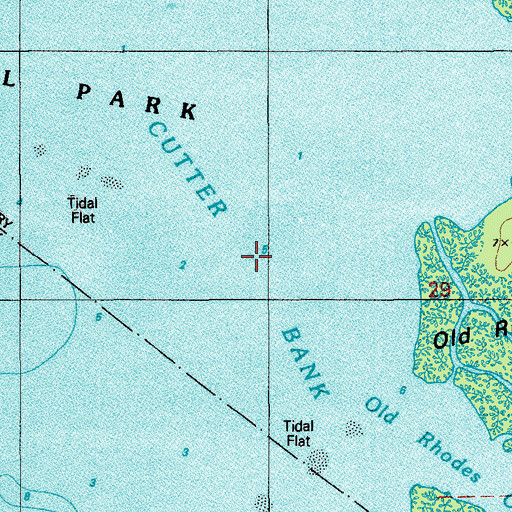 Topographic Map of Cutter Bank, FL
