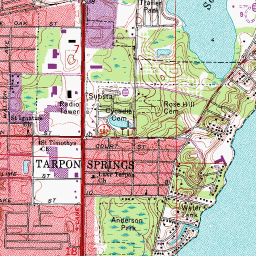 Topographic Map of Cycadia Cemetery, FL