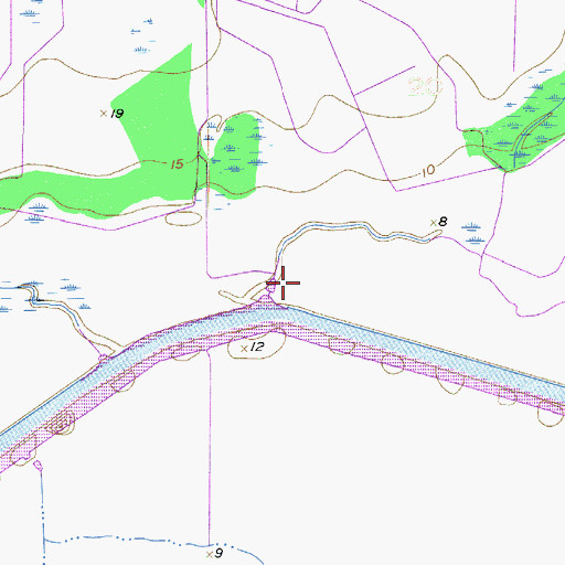Topographic Map of Cypress Branch, FL