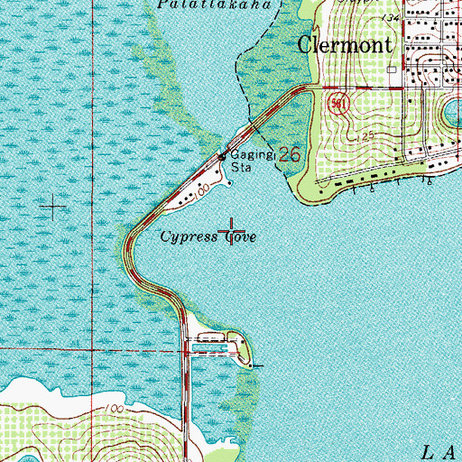 Topographic Map of Cypress Cove, FL