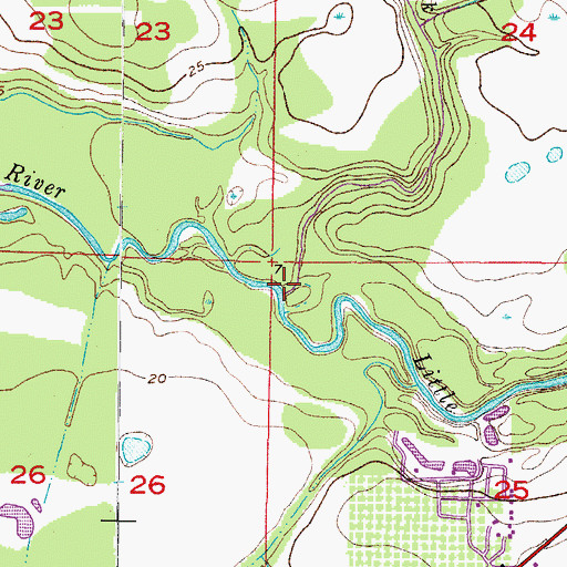 Topographic Map of Cypress Creek, FL
