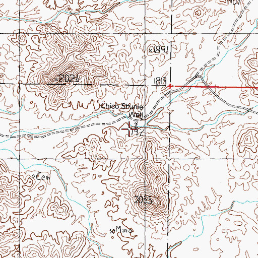 Topographic Map of Chico Shunie Well, AZ