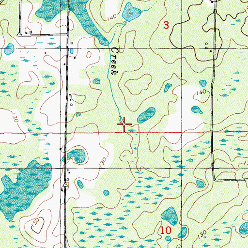 Topographic Map of Cypress Creek, FL