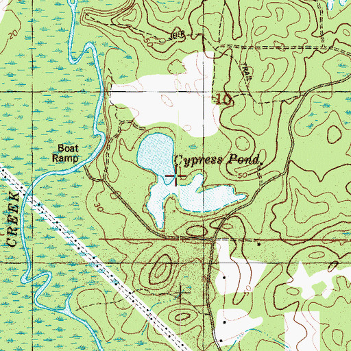 Topographic Map of Cypress Pond, FL