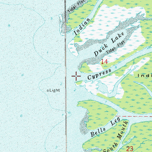 Topographic Map of Cypress River, FL