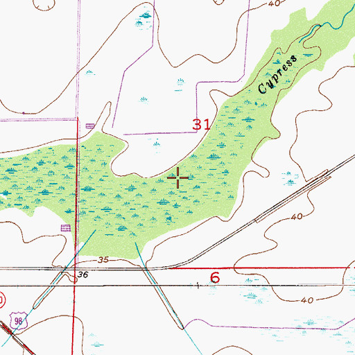 Topographic Map of Cypress Slough, FL
