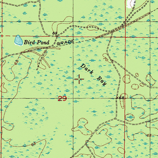 Topographic Map of Dark Bay, FL