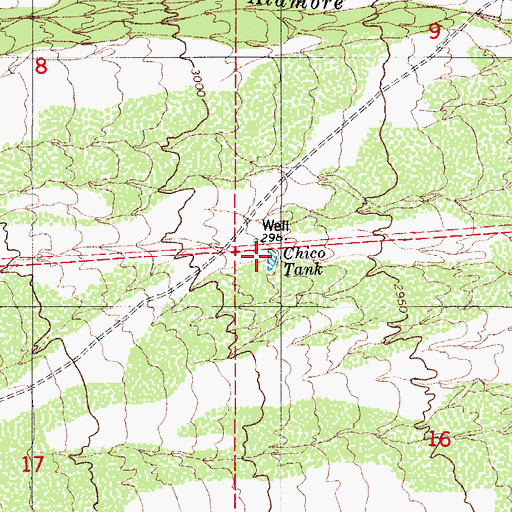 Topographic Map of Chico Tank, AZ