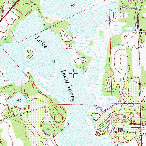 Topographic Map of Lake Daugharty, FL