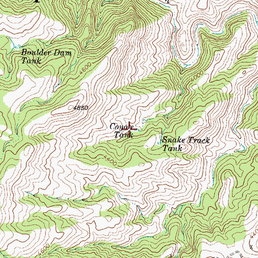Topographic Map of Coyote Tank, AZ