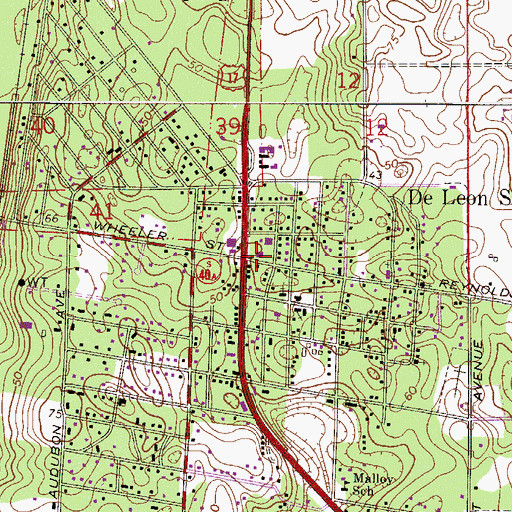 Topographic Map of De Leon Springs, FL