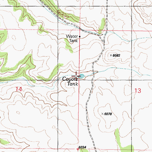 Topographic Map of Coyote Tank, AZ