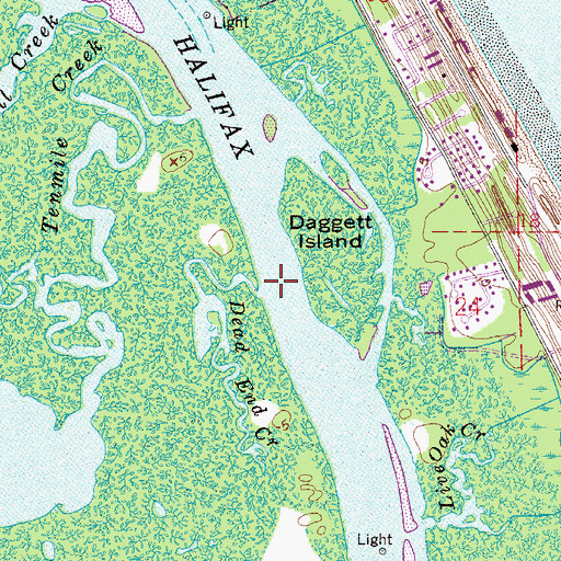 Topographic Map of Dead End Creek, FL