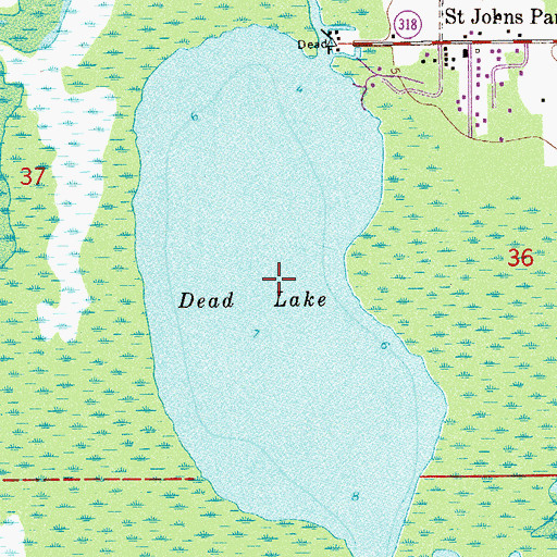 Topographic Map of Dead Lake, FL