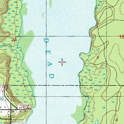 Topographic Map of Dead Lakes, FL