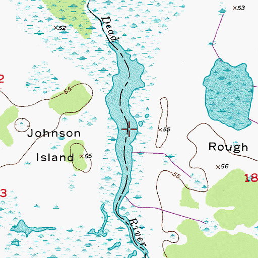 Topographic Map of Dead River, FL