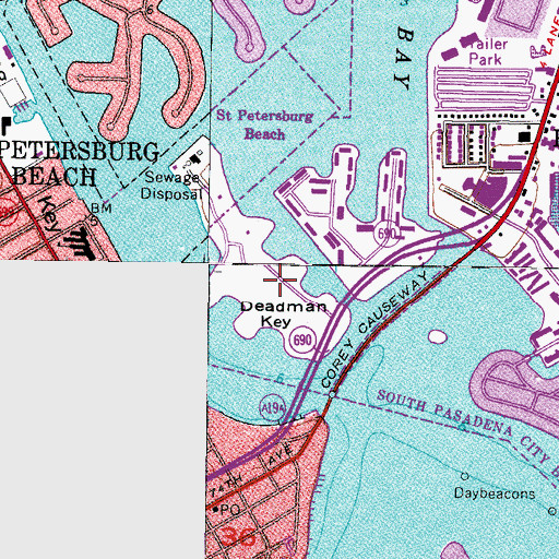 Topographic Map of Deadman Key, FL