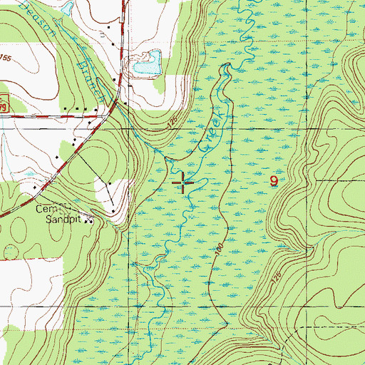 Topographic Map of Deason Branch, FL