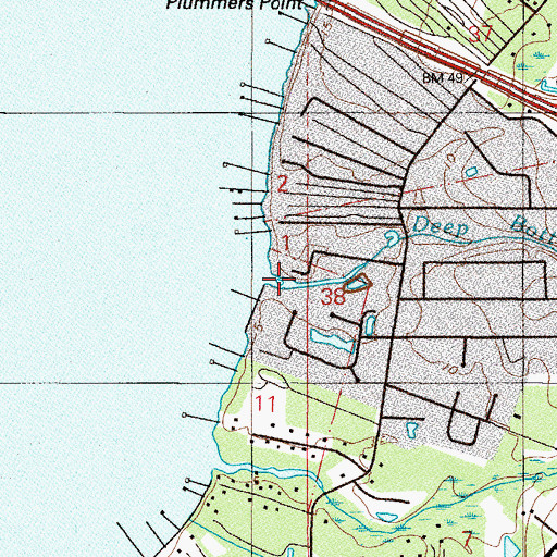 Topographic Map of Deep Bottom Creek, FL