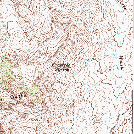 Topographic Map of Crabtree Spring, AZ
