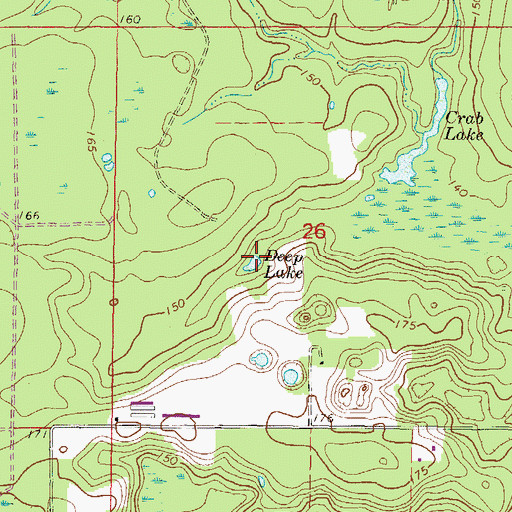 Topographic Map of Deep Lake, FL