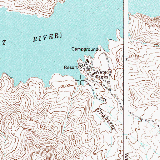 Topographic Map of Crabtree Wash, AZ