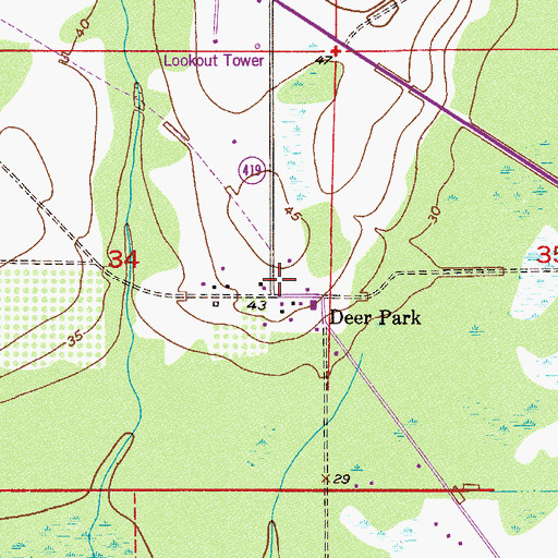 Topographic Map of Deer Park, FL