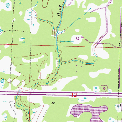 Topographic Map of Deer Prairie Slough, FL