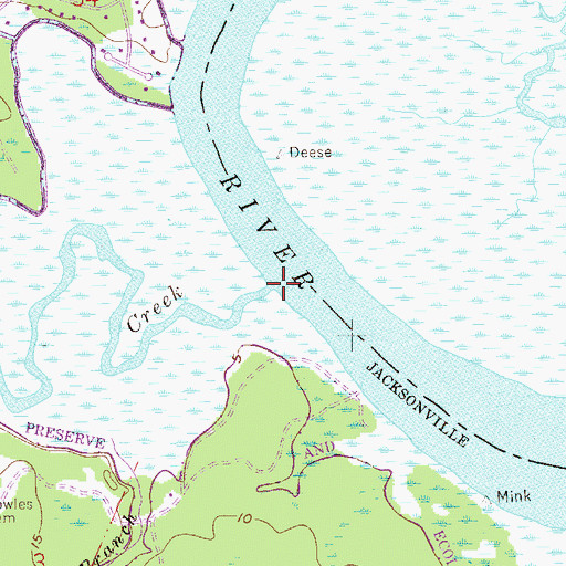 Topographic Map of Deese Creek, FL