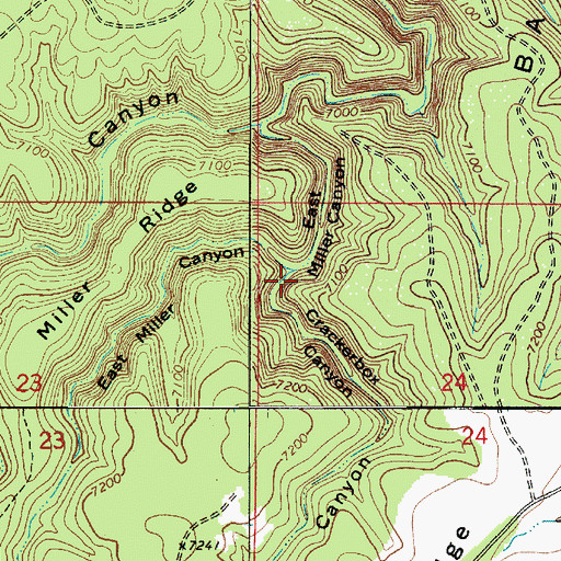 Topographic Map of Crackerbox Canyon, AZ