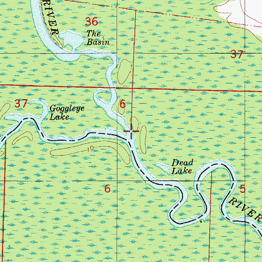 Topographic Map of Delaney River, FL