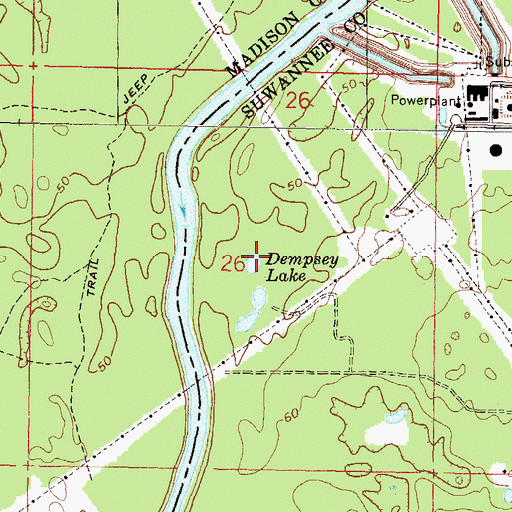 Topographic Map of Dempsey Lake, FL