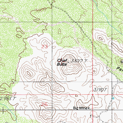 Topographic Map of Chief Butte, AZ