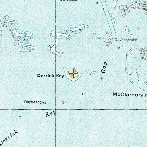 Topographic Map of Derrick Key, FL